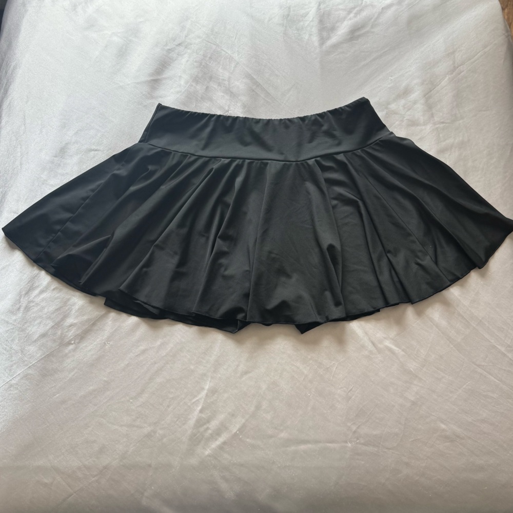 SHEIN Black Elastic High Rise Pleated Tennis Skort